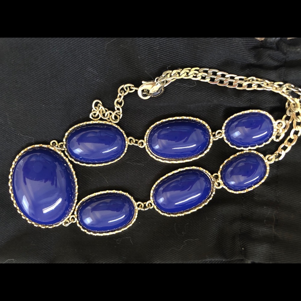 Jcrew blue and gold necklace